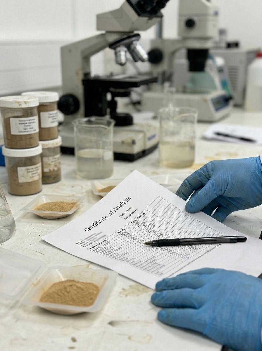 Certificate of Analysis document reviewed in accredited laboratory — ISO 17025 batch testing